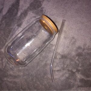 550 ml Glass Cup With Lid and Straw Bubble Tea/ Juice/ Mocha Mug drinkware